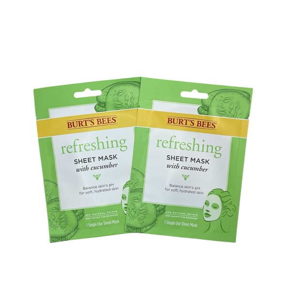 Burt's Bees Other - Burt's Bees Refreshing Sheet Mask with Cucumber - 2 Pack